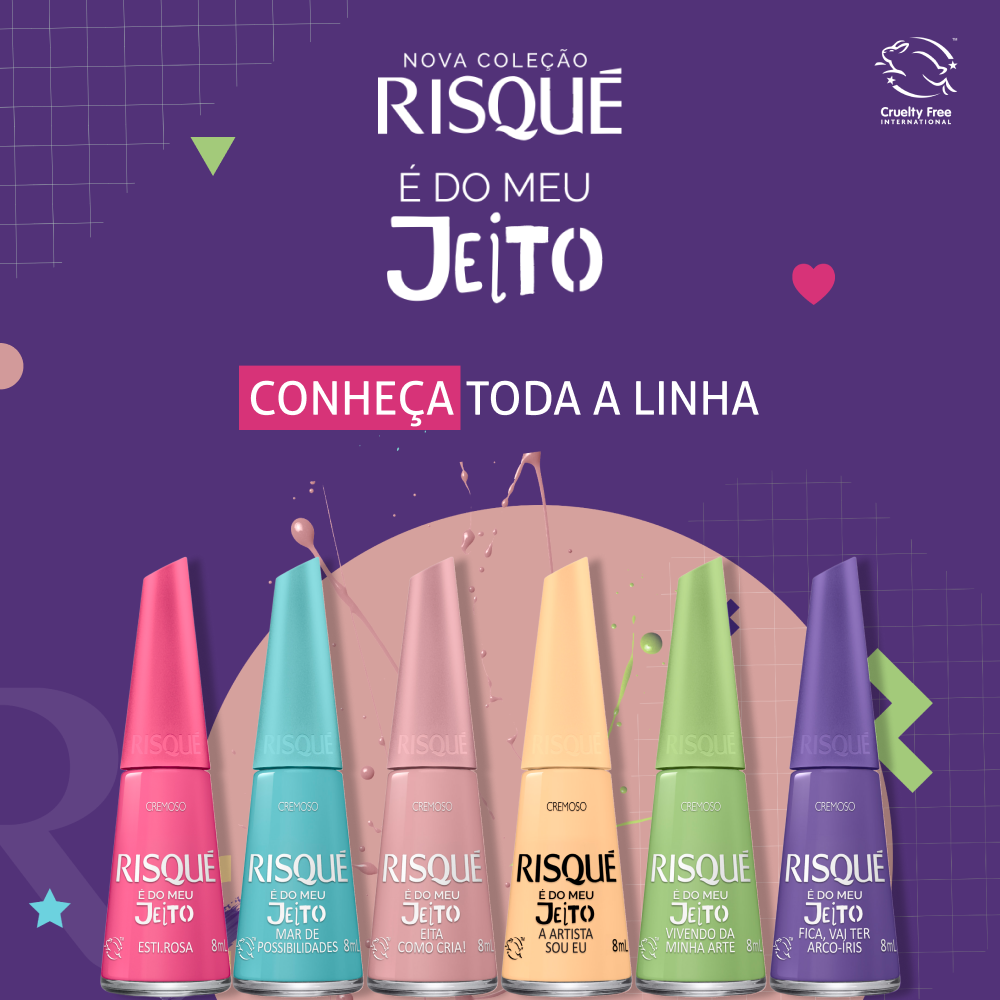 Esmalte Nude Risqu Eita Como Cria Cremoso Ml Loja Do