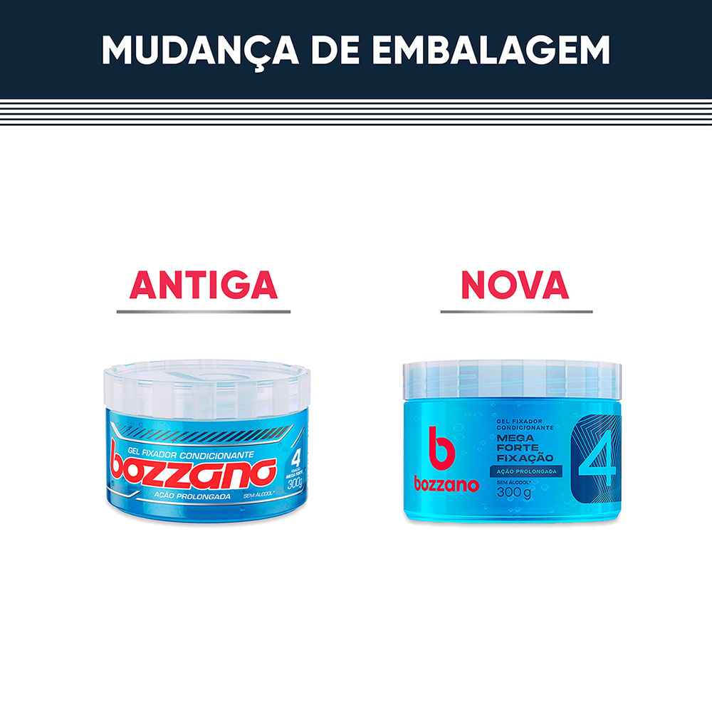 Gel Fixador Bozzano Azul Fixação Mega Forte 300g – Supermercado Bom Demais