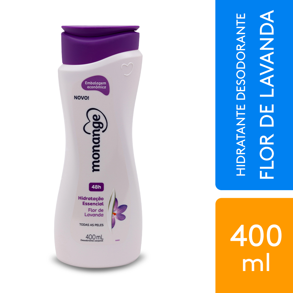 Hidratante Monange Hidratação Essencial Flor de Lavanda com Ação  Desodorante 400ml